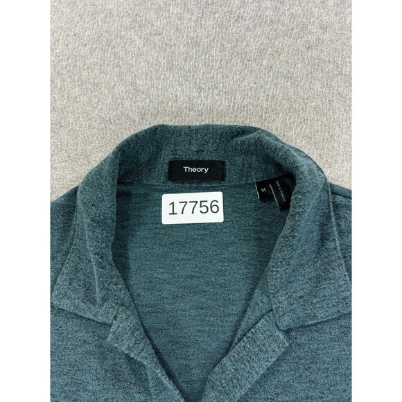 Theory Shot Sleeve Cotton Blend Polo‎ Shirt (Men's Medium) Green - Picture 3 of 9
